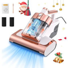Trsaow Mattress Vacuum Cleaner, Powerful Handheld Vacuum Cleaner with 500 W, for Dust and Pet Hair, Anti-Allergic Cleaning of Mattresses, Suction Power 13 Kpa with 0.6 L Storage Space