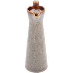 TOPBATHY Ceramic Oil Soy Sauce Dispenser Blue Ceramic Small Oil Dispenser Bottle Japanese Soy Pot Spice Storage Jar Vinegar Dispenser Beige