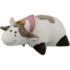 Inware 7198 Cuddly Cushion Cow 35 x 25 cm Cuddly Cushion with Velcro Fastening Baby Cushion Children's Pillow White / Brown