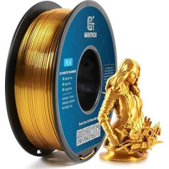 GEEETECH Polylactic Acid (PLA) Filament 1.75 mm Silk Gold, 3D Printer Filament PLA 1 kg Spool