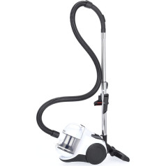 SEVERIN Bagless Cyclone Vacuum Cleaner, Floor Vacuum Cleaner for Allergy Sufferers, Vacuum Cleaner without Bag with Joint and Upholstery Nozzle, 1.5 L, White/Black, CY 7103