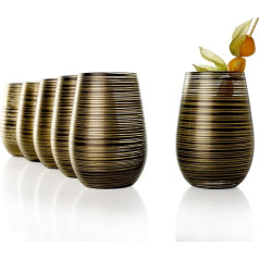 Stölzle Lausitz Set of 6 Twist Tumblers 465 ml Set of 6 Universal Water Juice Cocktail Wine Lantern Vase Dishwasher Safe