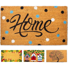 LUA VIKA Coconut Doormat for Outdoor and Indoor Use, Door Mat Outdoor and Indoor, Door Mat Outdoor and Indoor, Dirt Trapper Mat Inside, Coconut Mat 40 x 70 x 1.5 cm (Home Colours)