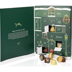 Luxury Advent Calendar with High Quality Belgian Chocolates. Traditionally and Artisanally. Great blend. A delicious surprise for every day