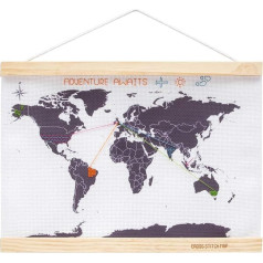 SUCK UK SK MAPSTITCH2 Mini Embroidery Cross Stitch Colorful Embroidery Thread and 2 Needles Included Embroidery Kit Embroidery Kit Embroidery World Map World Travel Handmade Haberdashery Embroidery