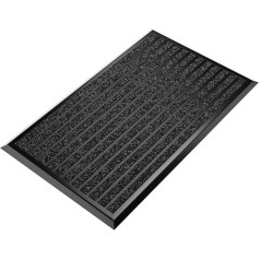 WEST & EAST Door Mat Exterior with Black Aluminium Edge 55 x 90 cm, Aluminium Door Mats, Door Mat Exterior, Dirt Trapper Mat, Dirt Trapper Mat, Outdoor Door Mat
