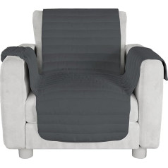 MB HOME Cozy Non-Slip Sofa Slipcover, Dark Grey, Seat