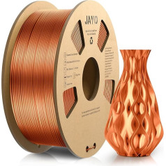 JAYO PLA Silk Filament 1.75 mm, Shiny PLA 3D Printer Filament, 1.1 kg Spools, Neatly Wound Filament, Dimensional Accuracy +/- 0.02, Silk PLA Copper