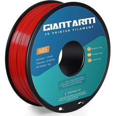 GIANTARM ABS Filament 1.75 mm, 3D Printer Filament 1 kg, 1 Spool, Diameter Tolerance +/- 0.02 mm, ABS Red