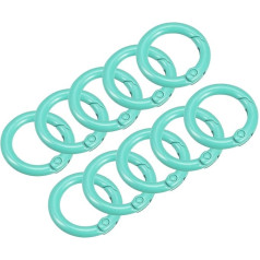 sourcing map Round Spring O Rings Trigger Buckle Snap Closure for Bags Purse Keychain