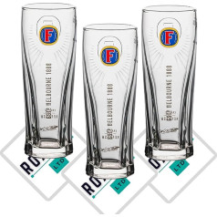 Roxley Fosters Beer Glasses 250ml (Pack of 3)