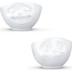 FIFTYEIGHT PRODUCTS Bowls Set of 2 + Sweet Surprise, TV Cups, 500 ml, Laughing and Delicious