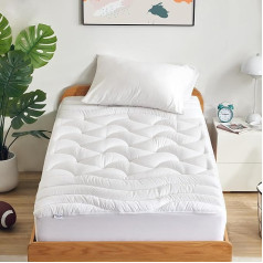 SLEEP ZONE Cooling Double Mattress Topper Single Premium Zone Mattress Topper Mattress Protector Machine Washable Durable Deep Pocket 8-21