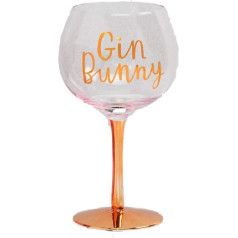 Gin Bunny by Appointment - Gin Copa Party Glass - Rose Gold Gin Bunny Glass