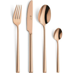 Paul Wirths Vivendi 24-Piece Cutlery Set for 6 People, High-Quality PVD Finish, Elegant 18/10 Stainless Steel Cutlery Set Copper, Cutlery Set Rustproof & Dishwasher Safe, Cutlery for 6 People