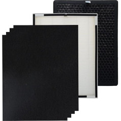 PUREBURG Replacement Filter Kit Compatible with Beurer LR 500 and Purafide Air XP360 Air Purifier, True HEPA Activated Carbon