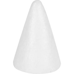 Happyyami Wedding Decoration 12 Foam Cones for Crafts DIY Foam Tree Cones White Polystyrene Cones Foam Cone Tower Art Supplies for Christmas School Craft Project Cake Decoration