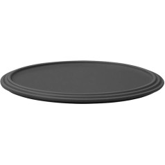 Villeroy and Boch Iconic Serving Plate, Presentation Plate Made of Premium Porcelain in Refreshing Black, Dishwasher Safe, 24 cm