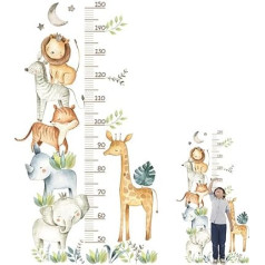 Forhome Height Chart for Children, Wall Sticker Children's Room Height Chart Wall Sticker, Forest Animals Wall Sticker, Height Chart Child Wall Sticker, Children's Room Decoration for Boys and Girls,