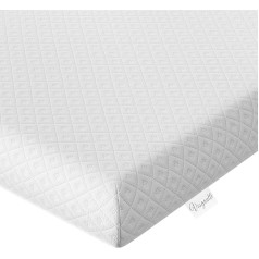 Vesgantti Small Double Gel Infused Memory Foam Mattress Topper with Removable Washable Cover 120 x 190 x 5 cm