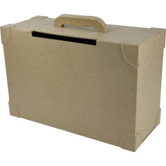 Décopatch EV002O Mache Suitcase 14.5 x 36 x 23.5 cm Cardboard Brown