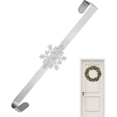 Kranzaufhänger für Haustür, Weihnachtsgirlande, Kranzhaken, Weihnachtsverbundmetallhalter über Türen, zum Aufhängen, robuste Kleiderbügel, Dekorzubehör, für Kamin-Girlanden, Outdoor-Dekoration (38,1