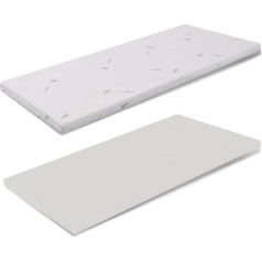 Memory Foam Topper 100 x 190 cm Height 5 cm Removable Aloe Vera Medical Device