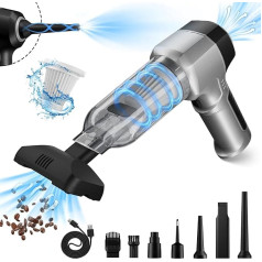 Brovamo Handheld Vacuum Cleaner Battery, 15000 Pa Car Vacuum Cleaner Strong, Portable Mini Handheld Vacuum Cleaner, Wireless Handheld Vacuum Cleaner, Type C Charging, Handheld Vacuum Cleaner for Car,