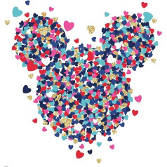 Minnie Mouse Heart Confetti Peel And Stick Giant Wall Decals With Glitter
