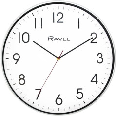 Ravel - Modern 40 cm Wall Clock for Office and Kitchen - Analogue Quartz - RWC.40.4 - White