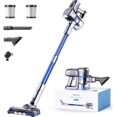 Lubluelu 25000 Pa Battery Vacuum Cleaner | Wireless Suction Power | 25.9 V Battery Vacuum Cleaner Freestanding | 50 Minutes Running Time | 120,000 rpm | Vacuum Cleaner for Pet Hair, Carpet and Hard