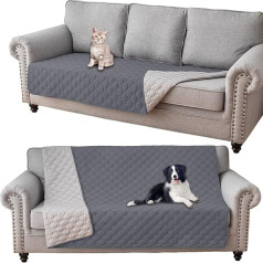 GEBIN Waterproof Sofa Cover, Dog Blanket for Sofa Bed, Bed Protector, Waterproof Furniture Protector, Couch Cover, Anti-Scratch, Stain Resistant, Non-Slip Sofa Covers (Grey, 173 x 208 cm)