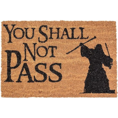 SD Toys - Lord of the Rings Gandalf Silhouette Brown & Black Coir Door Mat 60x40cm Thick 17mm Thick
