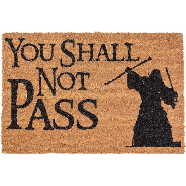 SD Toys - Lord of the Rings Gandalf Silhouette Brown & Black Coir Door Mat 60x40cm Thick 17mm Thick