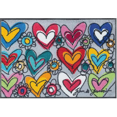 Wash&Dry Door Mat, Acrylic Multicoloured, 50x75x0.7 cm