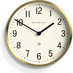 NEWGATE® Master Edwards Wall Clock - Kitchen Clock - Living Room Clock - Office Clock - Round Clock - Retro Clock - Designer Clock - Stylish Home Decor Mid-Century Modern (Brass)