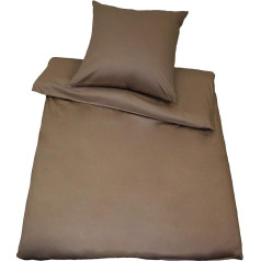 Kinzler B-10004/140 High-Quality Cotton Satin Bed Linen Plain Modern 40 x 80 cm + 135 x 200 cm Grey