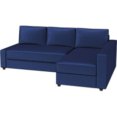 HomeTown Market Durable Friheten Sofa Cover Compatible with IKEA Friheten Sofa Bed Corner Cover Only Sofa Cover Only (Velvet Blue Left Longer)