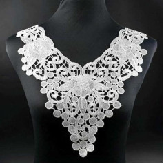Embroidered Venise Lace Cutout Collar Embellishment Sewing Appliques Trimming Sewing Accessories Scrapbooking