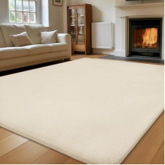 Sour Lemon Soft Carpet for Living Room, Rabbit Fur, Beige for Bedroom, Luxury Non-Slip Rug, Large Smooth Floor Rug, Short Pile Rug for Living Room, Bedroom