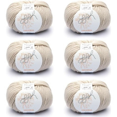 ggh Maxima Box - 6 x 50 g (Total 300 g) Merino Wool Extra Fine and Machine Washable - Needle Size 4-5 (067 - Angora Rabbit)