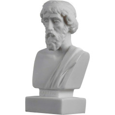 Plato Bust Greek Philosophy Father Statue Alabaster Handmade Head Sculpture