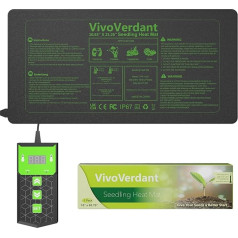 VivoVerdant Heating Mat for Plants, with Thermostat for Germination of Seedlings and as a Heating Mat for Pets, Breeding Heating Mat and Amphibian Pet Mat, 54 x 27 cm, 27 W