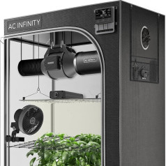 AC Infinity Advance Grow System 2x4, 2 Plant Kit, WiFi Integrated Grow Tent Set, Automatic Ventilation, Circulation, Schedule Full Spectrum Samsung LM301H LED Grow Light, 2000D Mylar Tent
