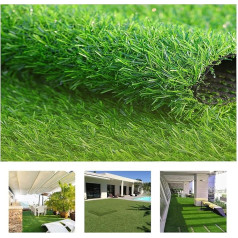 bimiti Artificial Grass Rug 2 x 3 m, Artificial Grass 30 mm Height, Lawn Rug Sold by the Metre Grass Rug Outdoor Rug Weatherproof Rolled Lawn Grass Mat for Balcony, Patio, Garden, Green