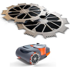 Idea Mower Variospike Robotic Lawnmower Spikes Compatible with Navimow Segway H Series Made of Stainless Steel and Aluminium for a Unique and Modern Design - Improves Traction for Robotic Lawnmowers.