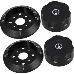 BESPORTBLE 2st Thermostatschalter Schalter-controller Universal-ofenknöpfe Ersatz-ofenknöpfe Unterlegscheibenknöpfe Universelle Herdknöpfe Universalknöpfe Für Elektroherd Black Plastik