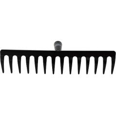 Amig - Garden Rake | Steel Metal Rake with 12 Heavy Duty Teeth for Raking and Working the Earth | Tools for Vegetable Gardening and Gardening in Black | Dimensions: 300 mm