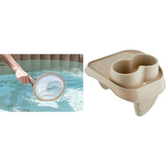 Intex PureSpa 28004 Cleaning Set & PureSpa Plastic Drink Holder Beige 26 x 22 x 18 cm