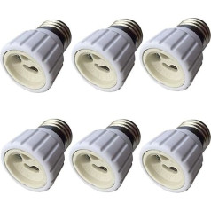 ZRUIZYAN 6pcs E27 to GU10 Lamp Holder Lamp Holder Adapter Flame Retardant Material
